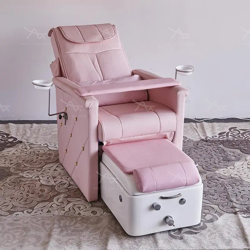 Pink Manicure And Pedicure Chair 3