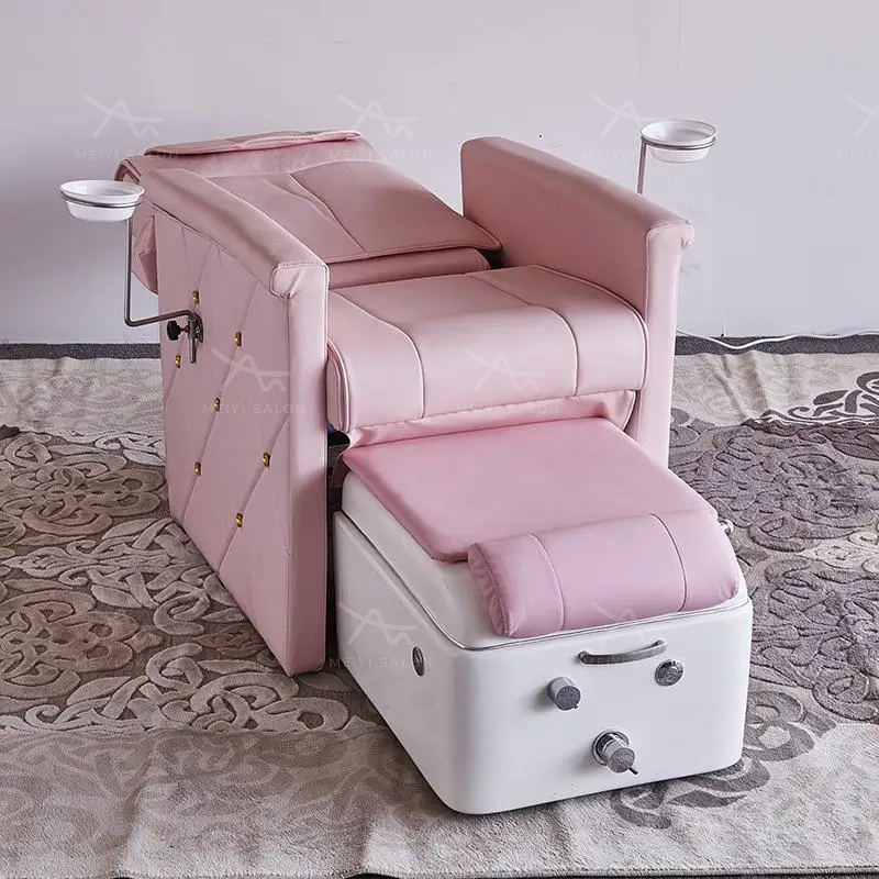 Pink Manicure And Pedicure Chair 5